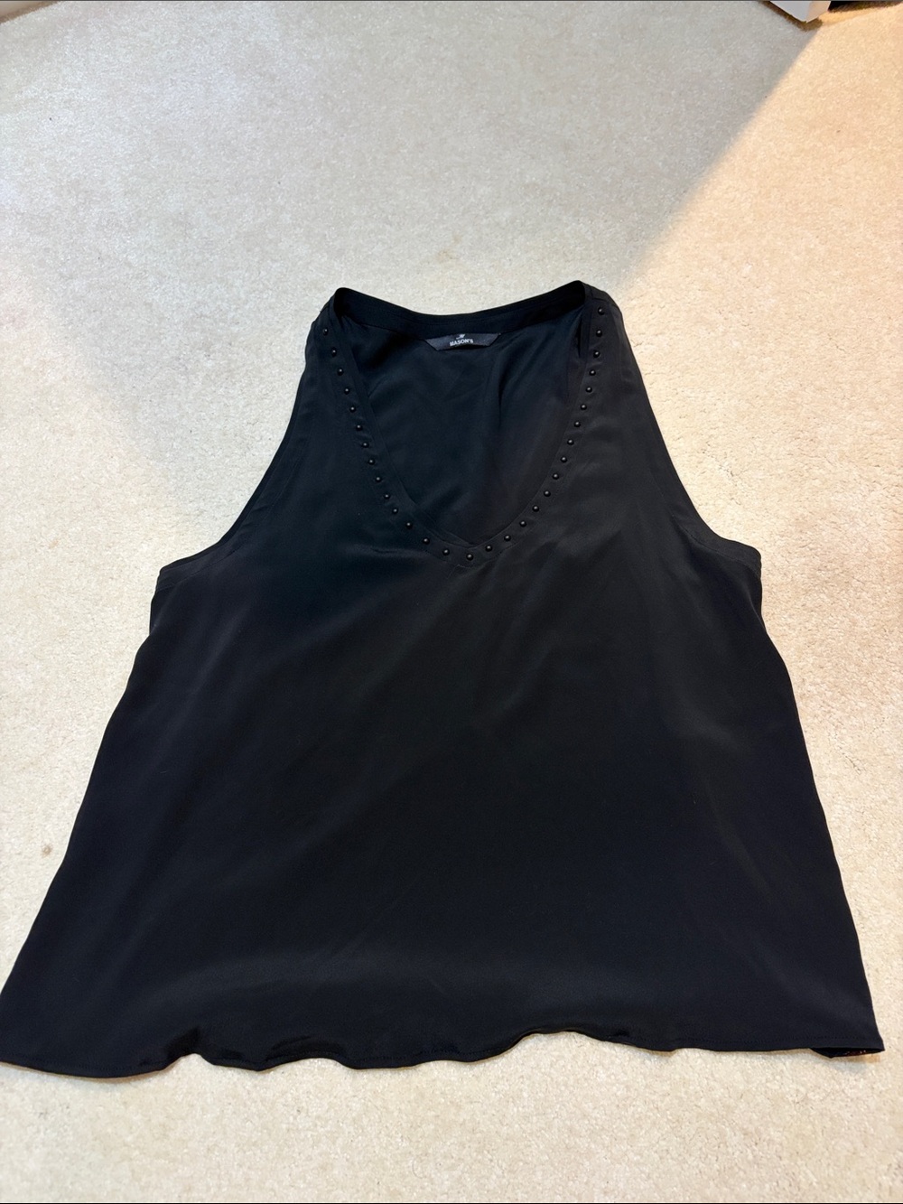 Mason: Black Silk Blend Skirt - Size 42